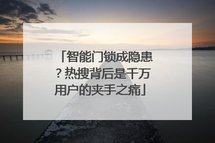 智能门锁成隐患？热搜背后是千万用户的夹手之痛