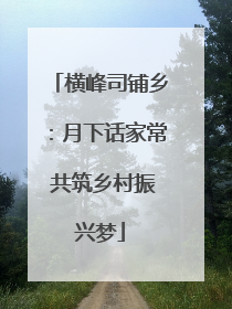 横峰司铺乡：月下话家常 共筑乡村振兴梦