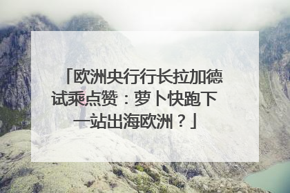 欧洲央行行长拉加德试乘点赞：萝卜快跑下一站出海欧洲？