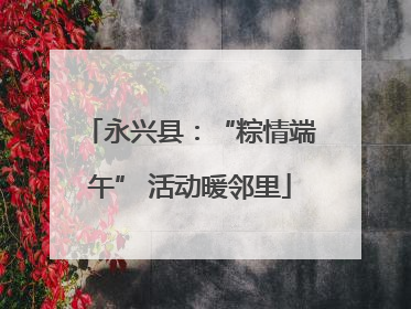 永兴县：“粽情端午” 活动暖邻里