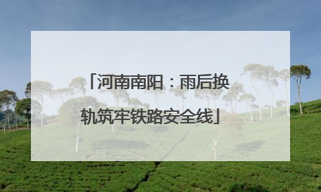 河南南阳：雨后换轨筑牢铁路安全线