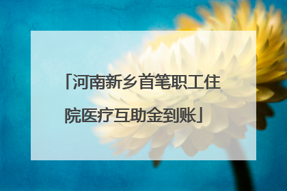 河南新乡首笔职工住院医疗互助金到账