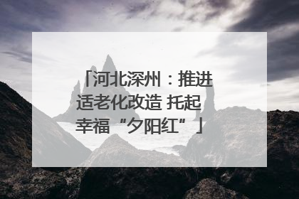 河北深州：推进适老化改造 托起幸福“夕阳红”