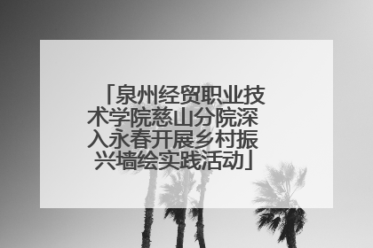 泉州经贸职业技术学院慈山分院深入永春开展乡村振兴墙绘实践活动