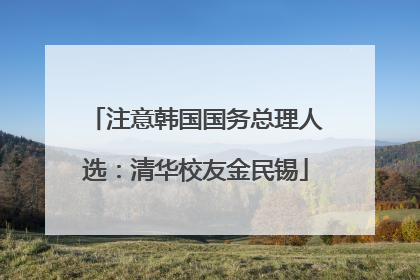 注意韩国国务总理人选：清华校友金民锡