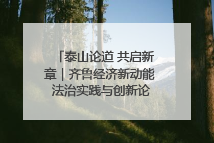 泰山论道 共启新章｜齐鲁经济新动能 法治实践与创新论坛成功举办