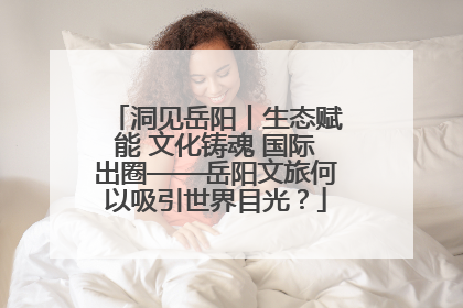 洞见岳阳丨生态赋能 文化铸魂 国际出圈——岳阳文旅何以吸引世界目光？