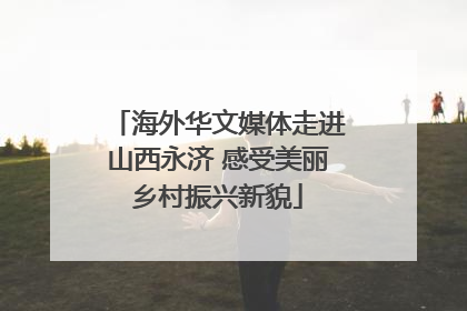 海外华文媒体走进山西永济 感受美丽乡村振兴新貌
