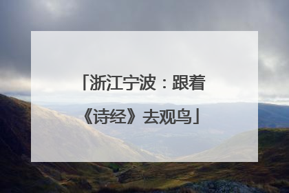浙江宁波：跟着《诗经》去观鸟