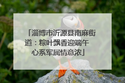 淄博市沂源县南麻街道：粽叶飘香迎端午 心系军属情意浓