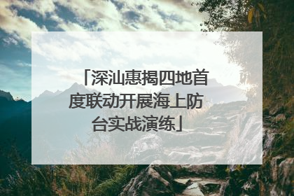 深汕惠揭四地首度联动开展海上防台实战演练
