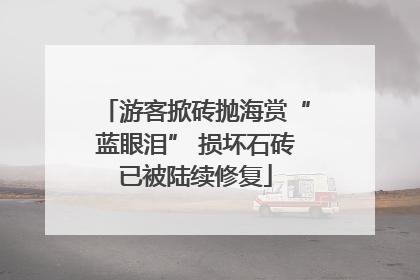 游客掀砖抛海赏“蓝眼泪” 损坏石砖已被陆续修复