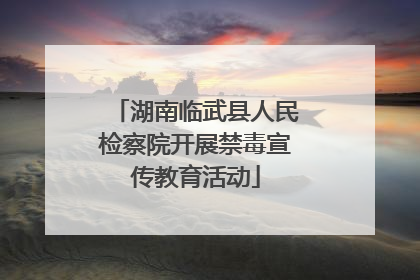 湖南临武县人民检察院开展禁毒宣传教育活动