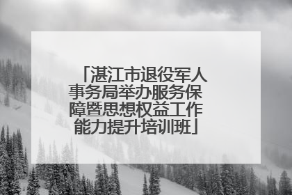 湛江市退役军人事务局举办服务保障暨思想权益工作能力提升培训班