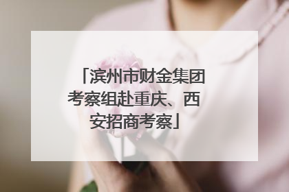 滨州市财金集团考察组赴重庆、西安招商考察
