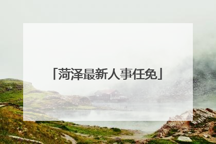 菏泽最新人事任免