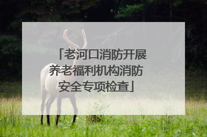 老河口消防开展养老福利机构消防安全专项检查
