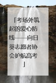 考场外筑起的爱心防线——向日葵志愿者协会护航高考