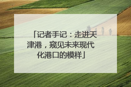 记者手记：走进天津港，窥见未来现代化港口的模样