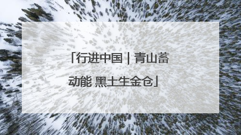行进中国｜青山蓄动能 黑土生金仓