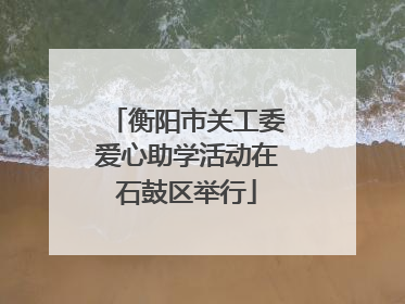 衡阳市关工委爱心助学活动在石鼓区举行