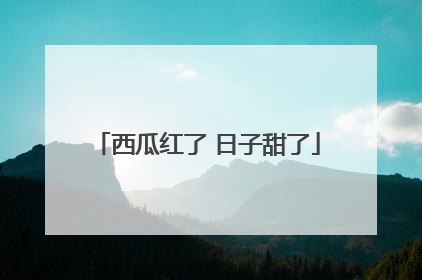西瓜红了 日子甜了