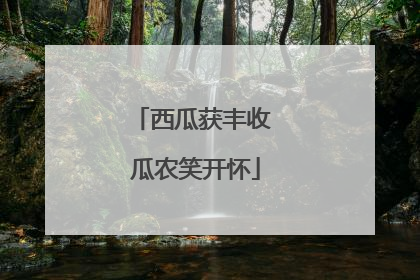 西瓜获丰收 瓜农笑开怀