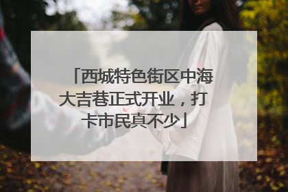 西城特色街区中海大吉巷正式开业，打卡市民真不少
