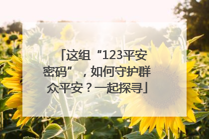 这组“123平安密码”，如何守护群众平安？一起探寻