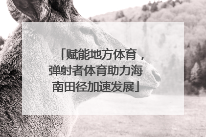 赋能地方体育，弹射者体育助力海南田径加速发展