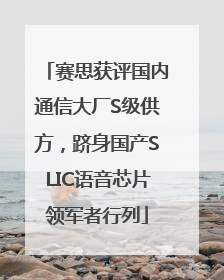 赛思获评国内通信大厂S级供方，跻身国产SLIC语音芯片领军者行列