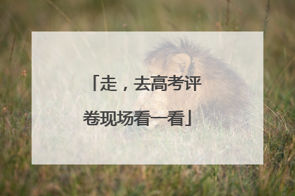 走，去高考评卷现场看一看