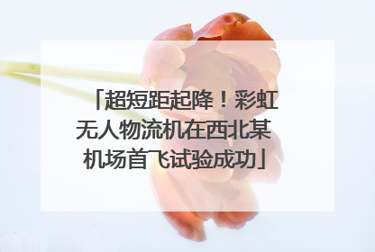 超短距起降！彩虹无人物流机在西北某机场首飞试验成功