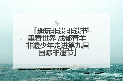 趣玩非遗·非遗节里看世界 成都青羊非遗少年走进第九届国际非遗节