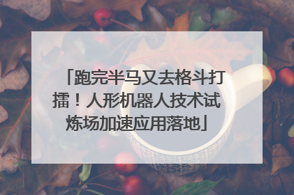 跑完半马又去格斗打擂！人形机器人技术试炼场加速应用落地
