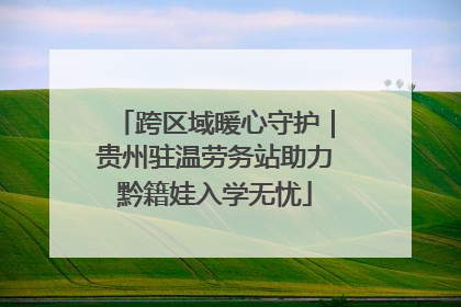 跨区域暖心守护｜贵州驻温劳务站助力黔籍娃入学无忧