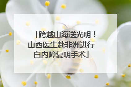 跨越山海送光明！山西医生赴非洲进行白内障复明手术