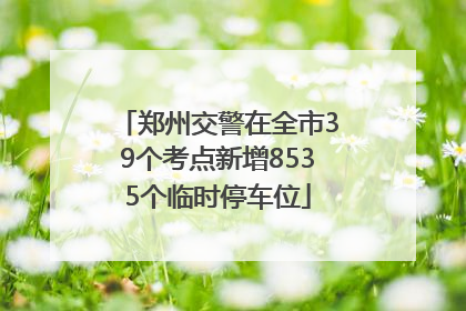 郑州交警在全市39个考点新增8535个临时停车位