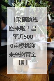 采摘路线图来啦！昌平近5000亩樱桃迎来采摘黄金期