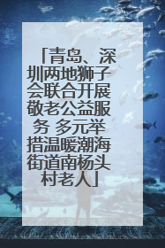 青岛、深圳两地狮子会联合开展敬老公益服务 多元举措温暖潮海街道南杨头村老人