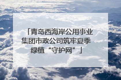 青岛西海岸公用事业集团市政公司筑牢夏季绿植“守护网”