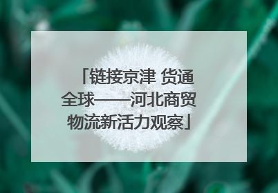 链接京津 货通全球——河北商贸物流新活力观察