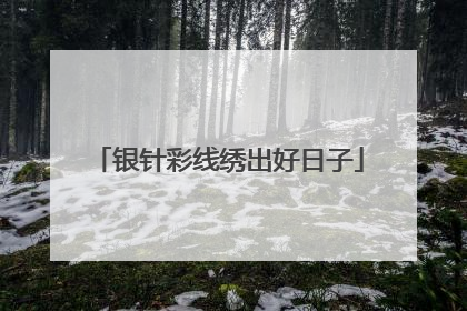 银针彩线绣出好日子