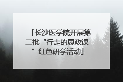 长沙医学院开展第二批“行走的思政课”红色研学活动
