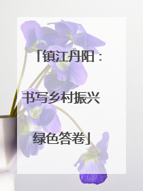 镇江丹阳：书写乡村振兴绿色答卷