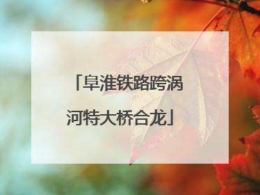 阜淮铁路跨涡河特大桥合龙