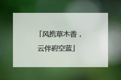 风携草木香，云伴碧空蓝