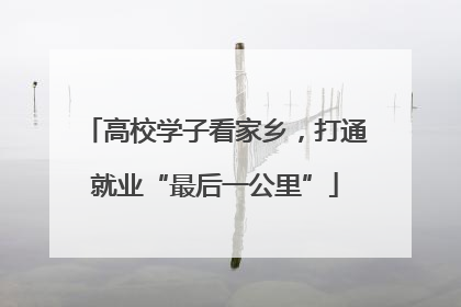 高校学子看家乡，打通就业“最后一公里”