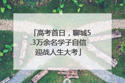 高考首日，聊城5.3万余名学子自信迎战人生大考