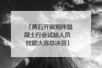 黄石开展预拌混凝土行业试验人员技能大赛总决赛